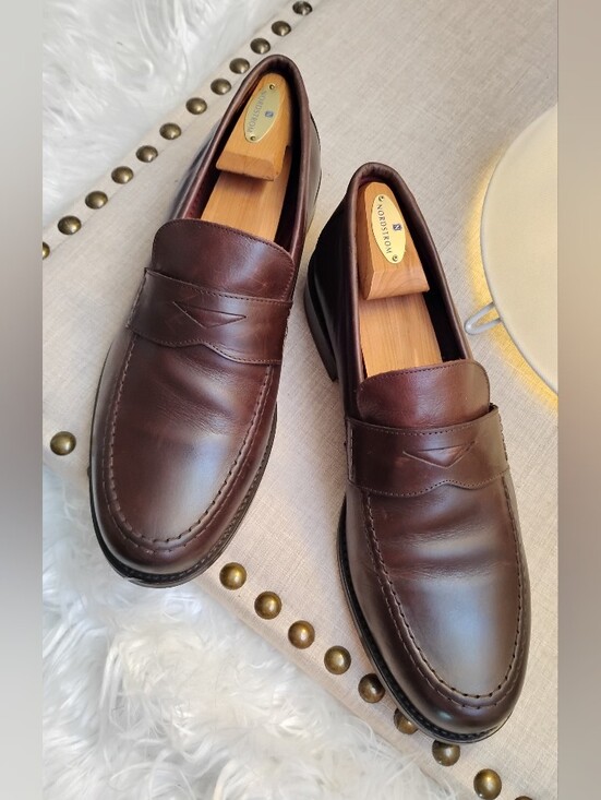 macson Other - Macson Men's Dark Brown Leather Penny Loafers Size 12. Made in Portugal